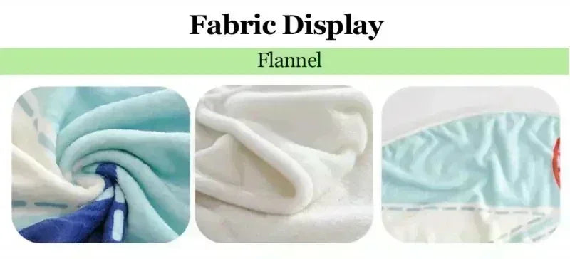 Close-up view of pastel flannel fabric display showing various folds and textures.