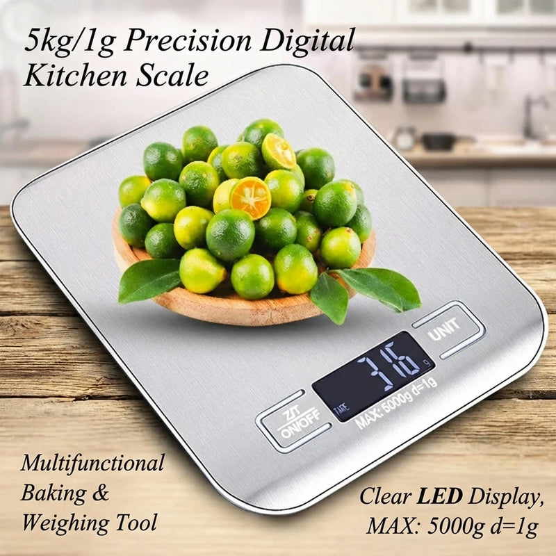 Báscula Digital de Cocina de Precisión con Pantalla LED