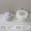 White silicone mold shaped like a rose peony for candle, soap, and baking crafts