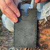Vintage Western Boot Wallet with Snap Closure