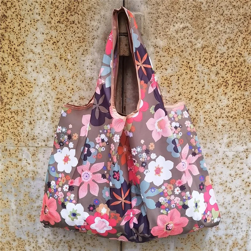 Foldable Eco-Friendly Shopping Bag with Cartoon Print