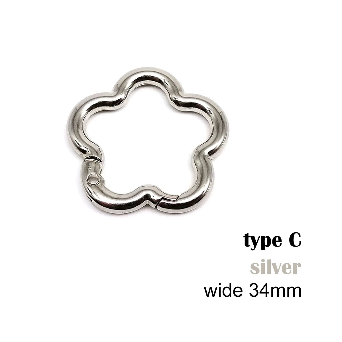 Star-Shaped Zinc Alloy Carabiner Clip for Bags and Belts
