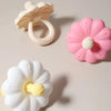 Flower-Shaped Silicone Baby Teether with Easy-Grasp Handle