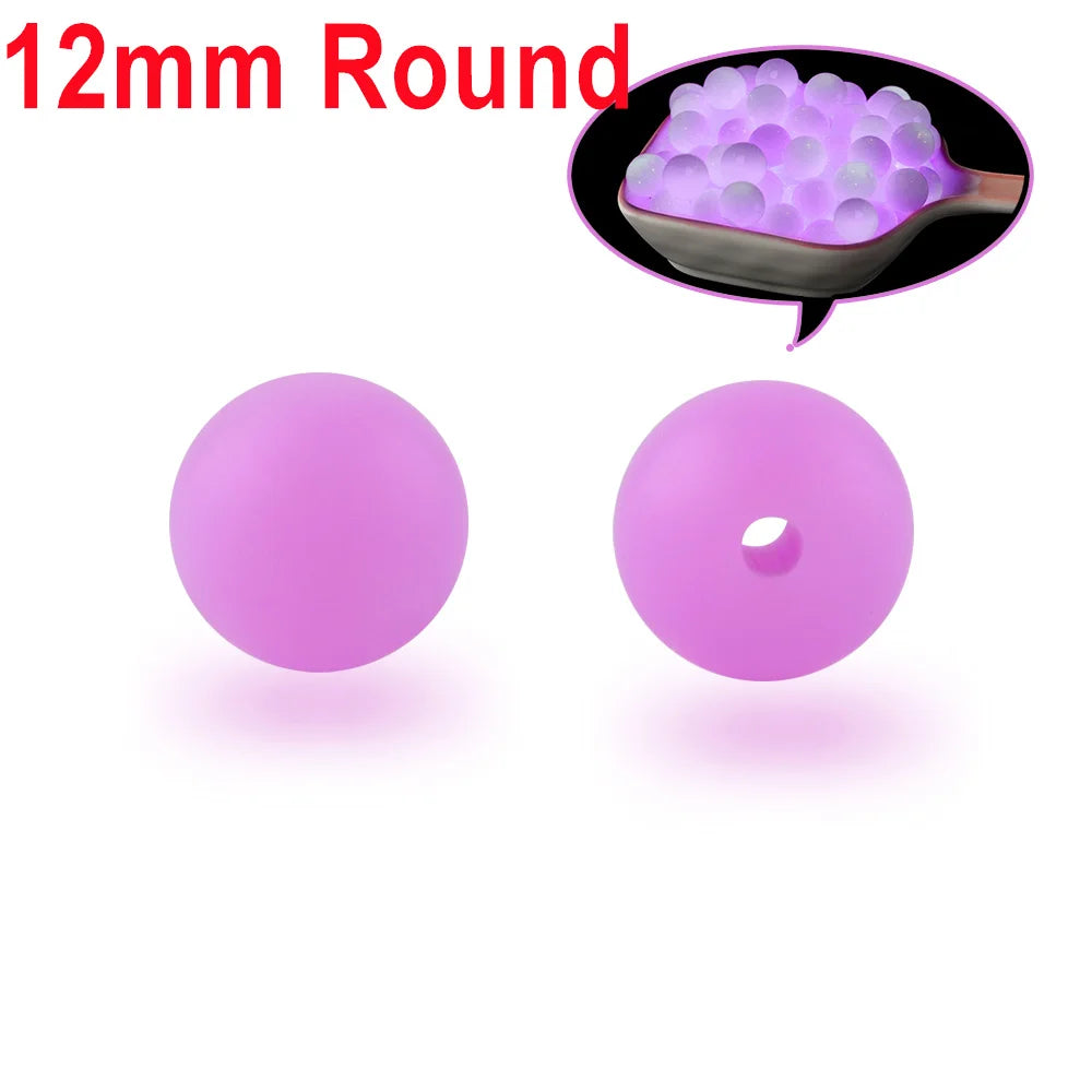 Glow-in-the-Dark Silicone Beads for Jewelry Making