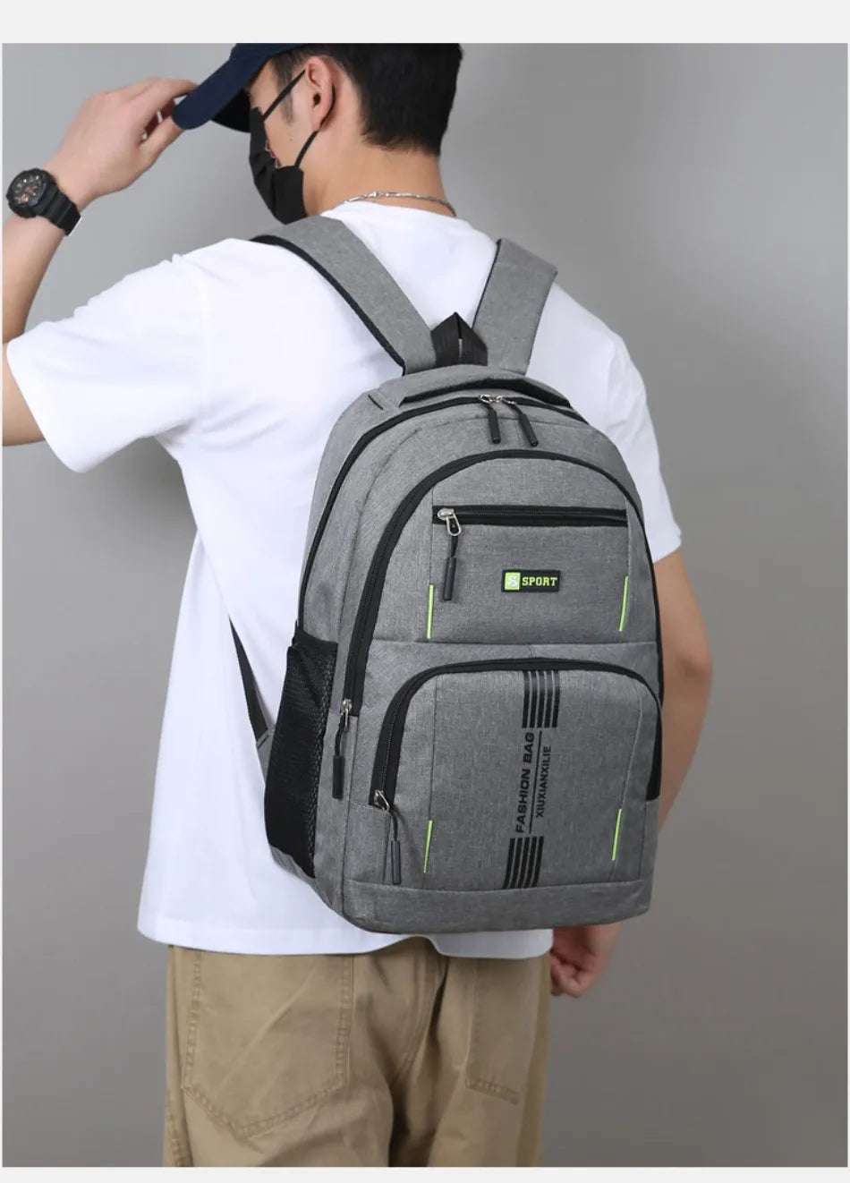 Versatile Commuter Backpack for Men – Lightweight with 15" Laptop Compartment