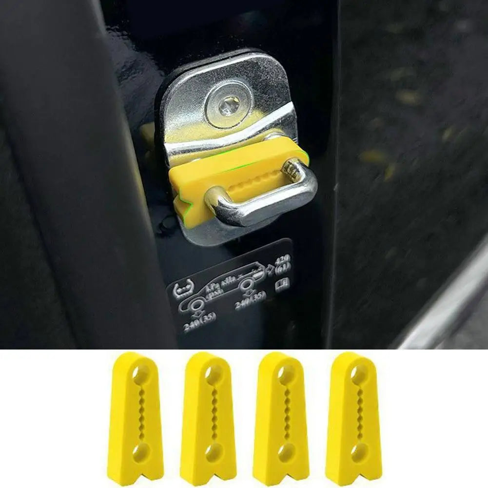 Silicone Car Door Lock Protectors – Noise Reduction & Anti-Collision Covers (Set of 4)