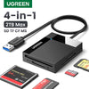 4-in-1 USB 3.0 Card Reader with USB-C Adapter