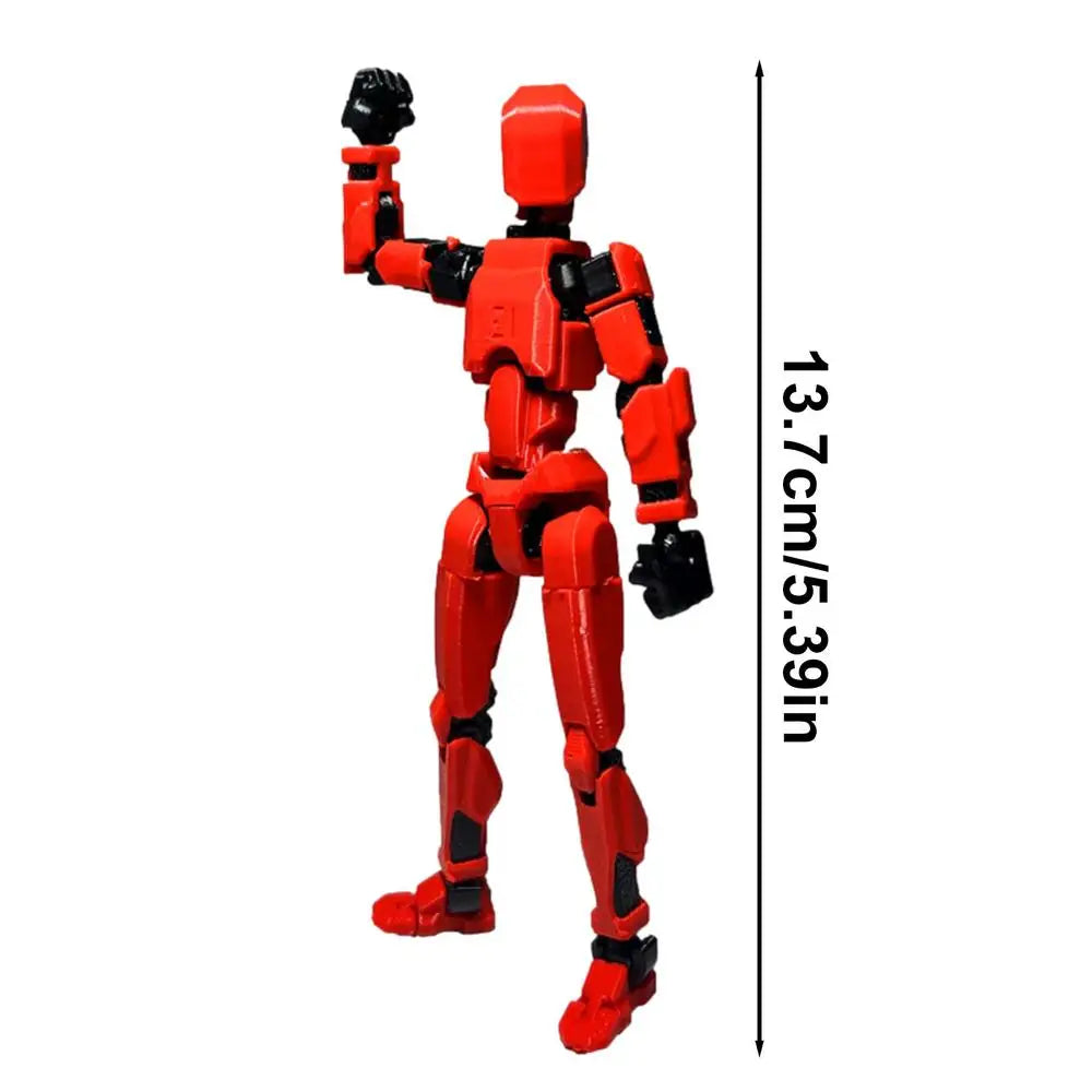 Multi-Jointed Action Robot Figure with Dog Companion