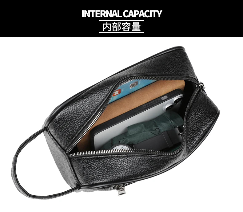 Men's PU Leather Casual Crossbody Clutch Bag