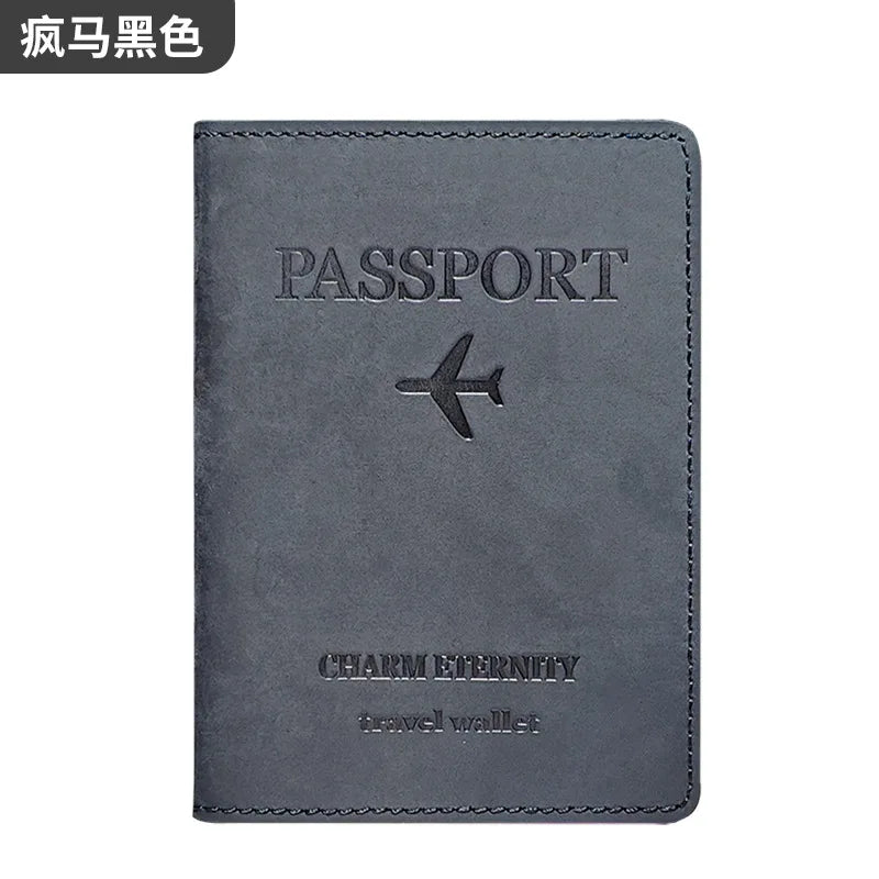 RFID-Blocking Leather Passport Holder
