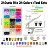 Snap Fastener Pliers Kit with Resin Buttons for Sewing and DIY Projects