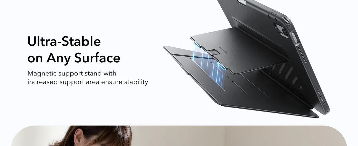 Magnetic Folio Case for iPad Air 11 Inch with Auto Wake/Sleep