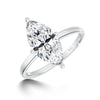 Marquise Cut Moissanite Engagement Ring in Sterling Silver