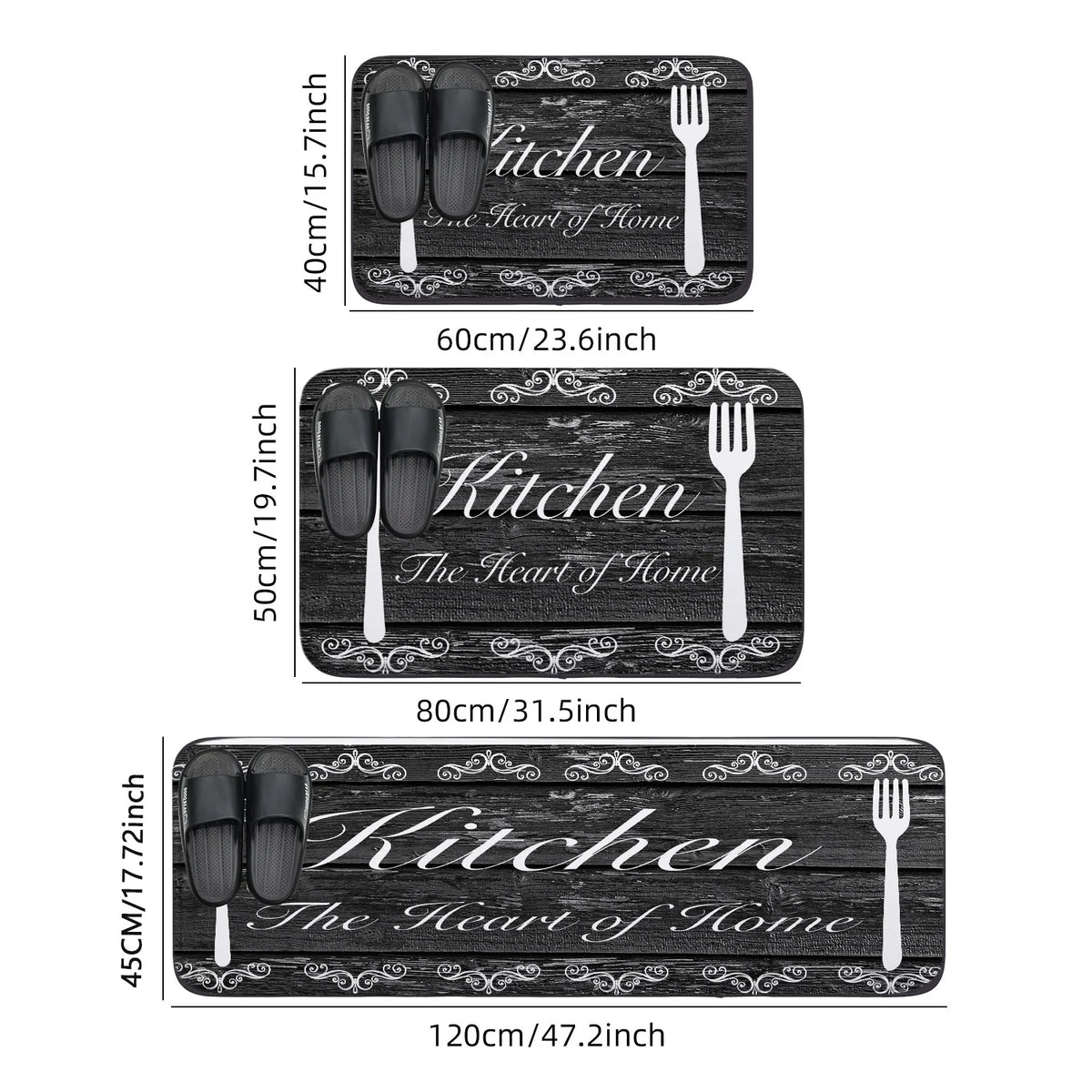 Non-Slip Absorbent Kitchen and Bathroom Floor Mat