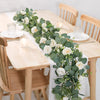 Artificial Eucalyptus Garland with White Roses