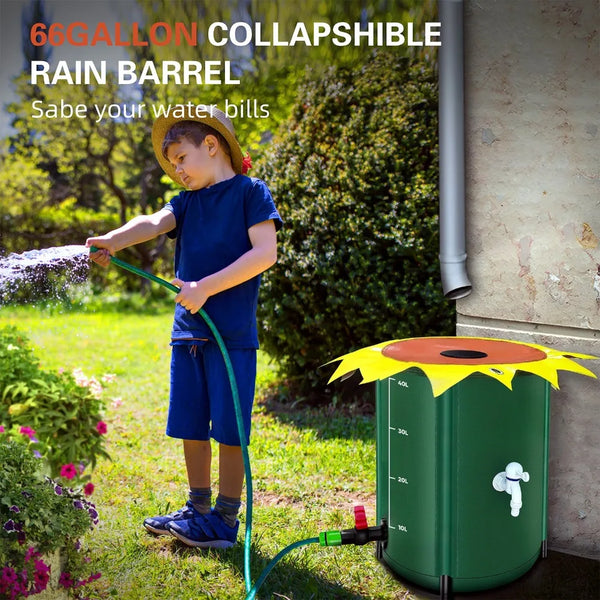Tonneau de pluie pliable avec robinet