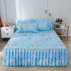 Lace-Trimmed Bed Skirt with Printed Design