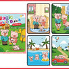 A set of reusable magic water drawing books featuring cartoon pigs and other animals.