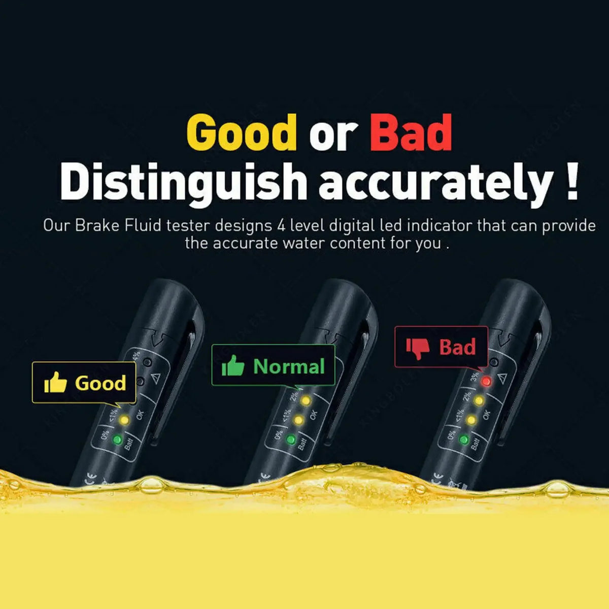 Brake Fluid Tester with LED Indicator