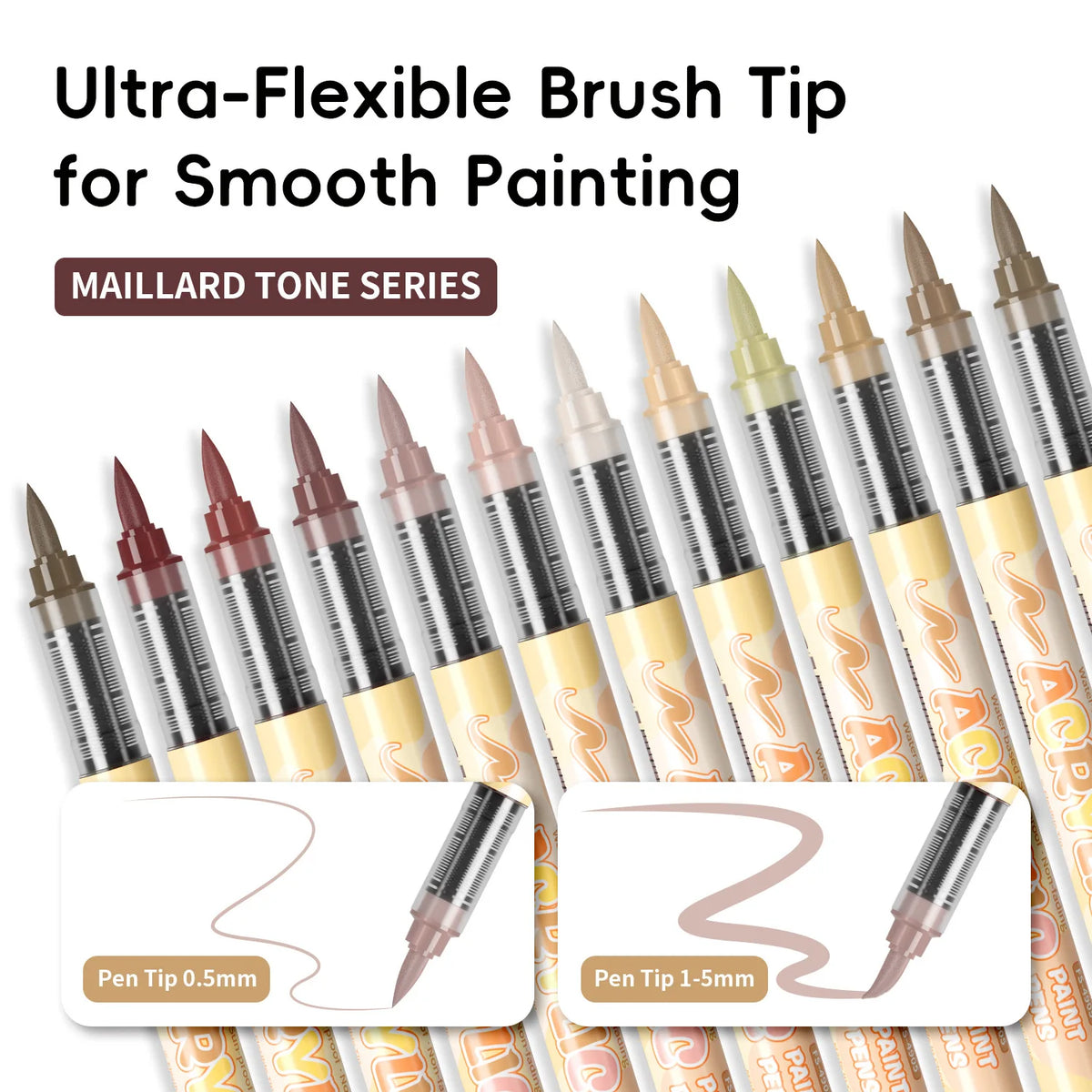 Professional Soft Tip Acrylic Marker Set