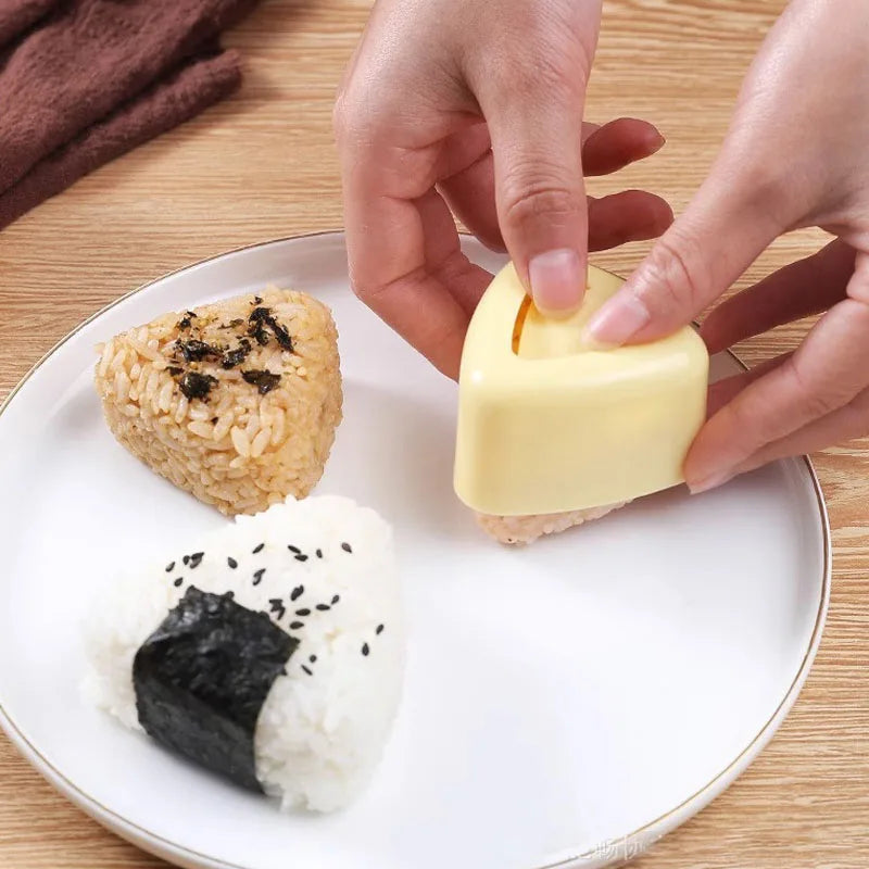 Sushi Rice Mold Set with Lid - Triangle & Rectangle Shapes