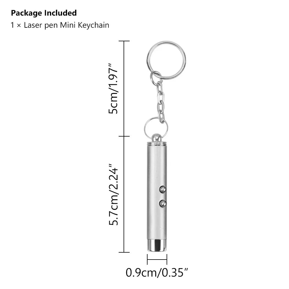 Pocket Laser Pointer & LED Flashlight Keychain
