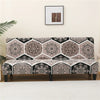 Stretchable Sofa Cover with Geometric Pattern for Futon Seats