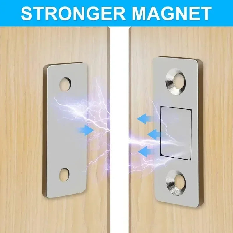 Invisible Magnetic Cabinet Door Catch with Adhesive Mounting