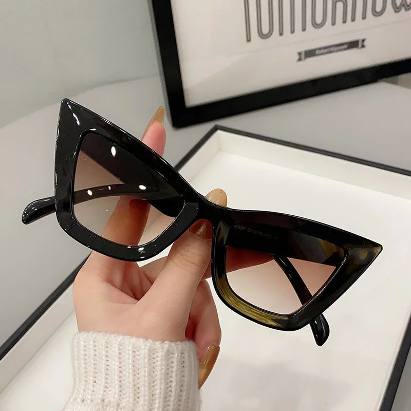 Vintage Square Cat-Eye Sunglasses