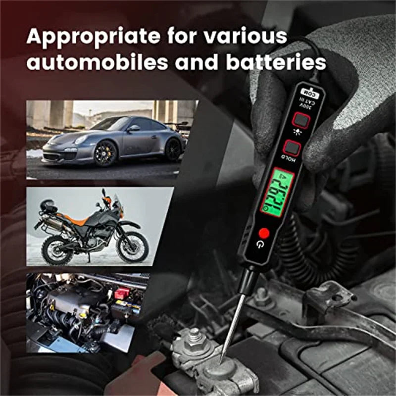 Smart Digital Circuit Tester with LED Display and Flashlight