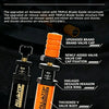 Orange and black air release valve kit with upgraded triple-blade guide structure for tire deflation