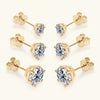 Moissanite Stud Earrings in Sterling Silver
