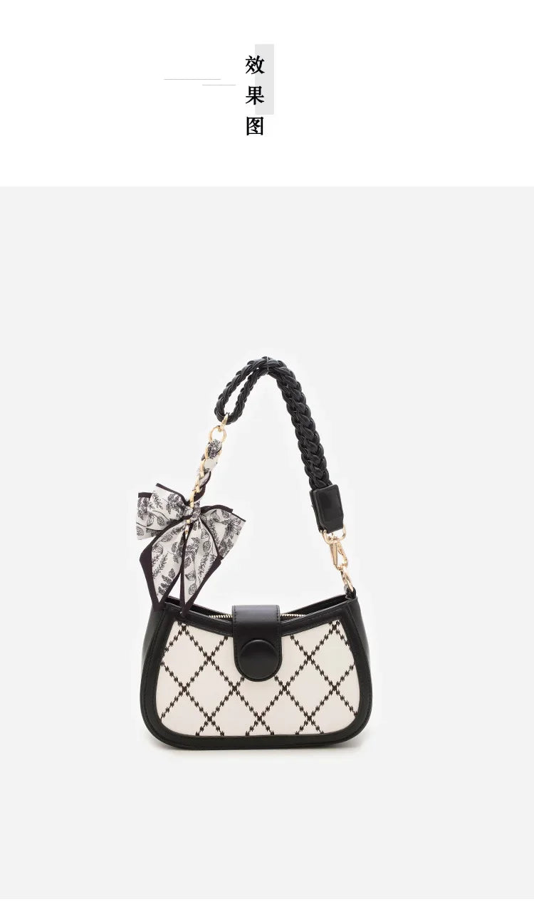 Elegant Bow Chain Bag Strap with Hanging Charm