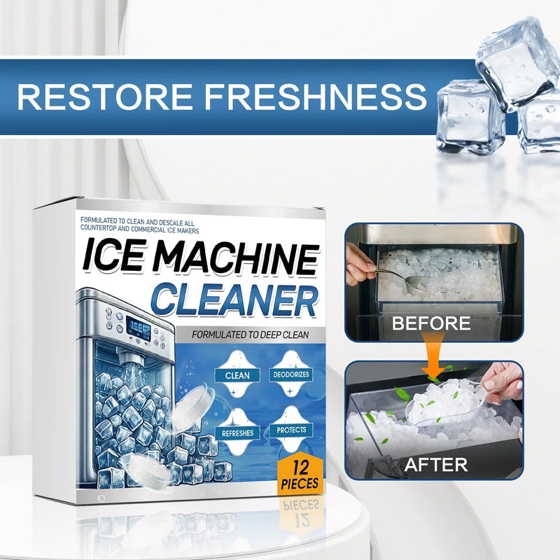 Pastillas Limpiadoras para Máquina de Hielo - Limpieza Profunda y Desincrustante
