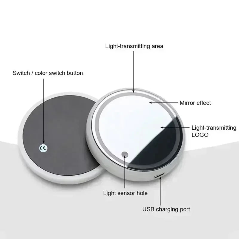 LED Cup Holder Coasters with 7 Color-Changing Lights