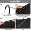 Step-by-step guide showing how to use a drawstring replacement kit to thread fabric.