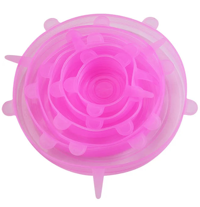 Reusable Silicone Stretch Lids - Set of 6