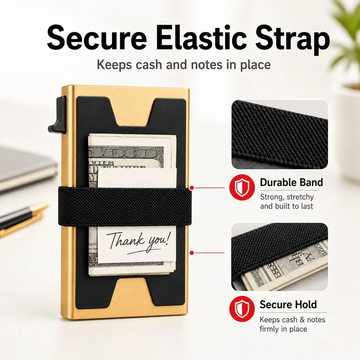 Slim RFID Blocking Aluminum Card Holder Wallet