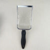 Stainless steel cat litter scoop with a fine mesh sifter and black handle