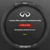 Carbon Fiber Leather Steering Wheel Cover for Infiniti Models