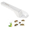 White humane insect catcher and viewer with a clear window, shown from the side.