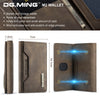 Vintage Leather Trifold Wallet with Magnetic Closure