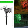 Solar-Powered RGB LED Landscape Spotlight