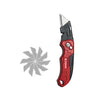 Folding Utility Knife with Built-In Blade Storage and Gut Hook