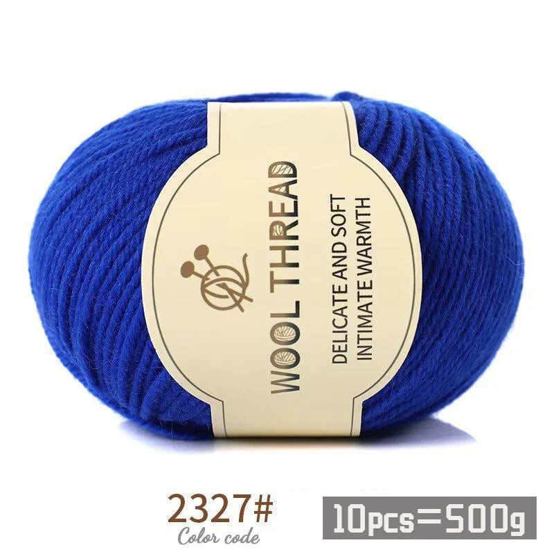 Combed Alpaca Blend Yarn for Hand Knitting – 10-Pack Wool Balls