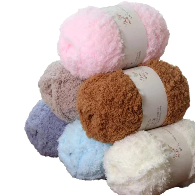 Soft Chenille Yarn for Knitting and Crochet Projects