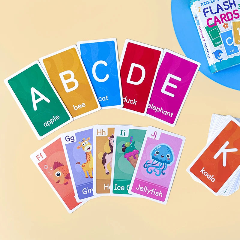 Montessori Learning Flash Cards Set - 58 Pieces for Early Education