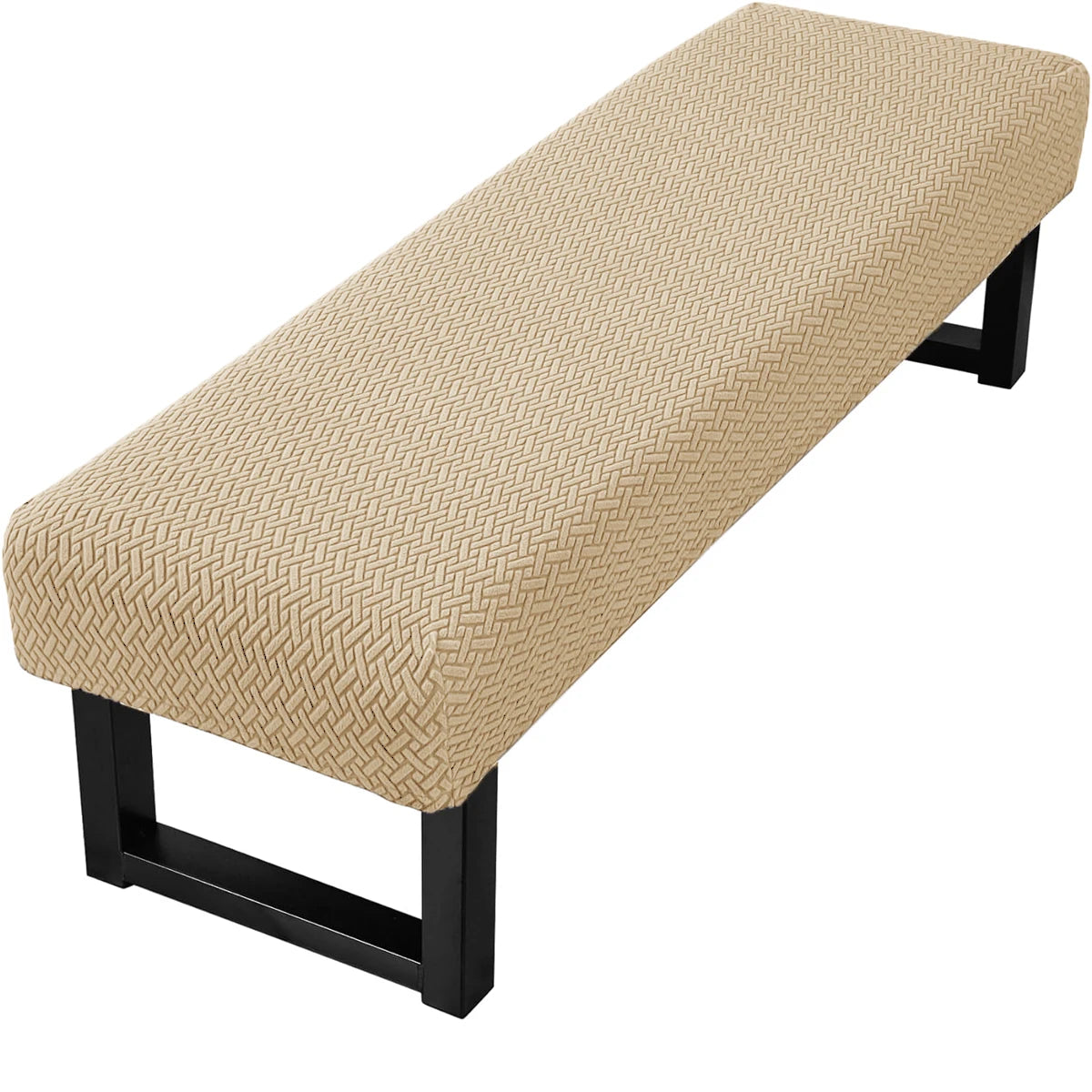 Stretch Jacquard Bench Cover – Modern, Washable Slipcover for Living Room Seating
