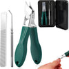 Angled Stainless Steel Nail Clippers for Thick Nails — Set of 3