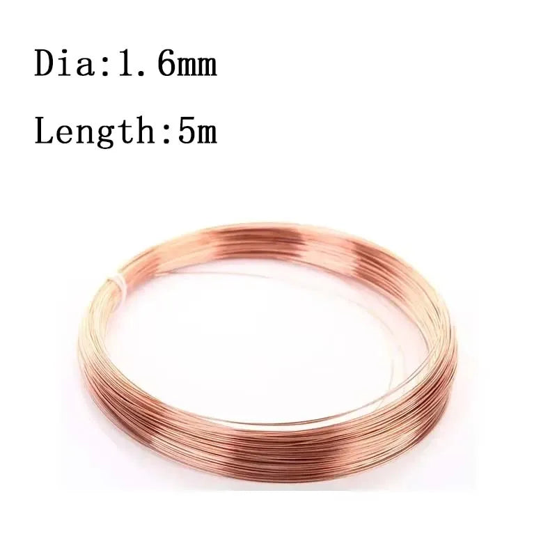 A coil of rose gold-colored enameled copper wire for jewelry making and electrical projects.